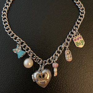 juicy couture toggle necklace with charms